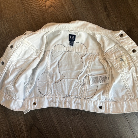 Disney GAP Kids Mickey White Sequin Denim Jean Jacket 18 Months - Picture 2 of 4